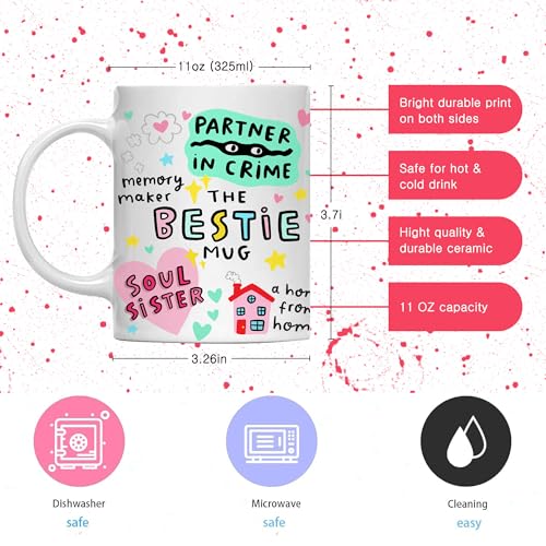 Bestie Friendship Coffee Mug 11oz