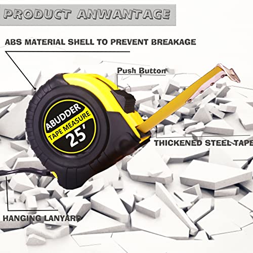 Tape Measure,3 Pack Bulk Measuring Tape Retractable with Fractions 1/8,Measurement Tape 10/16/25 FT