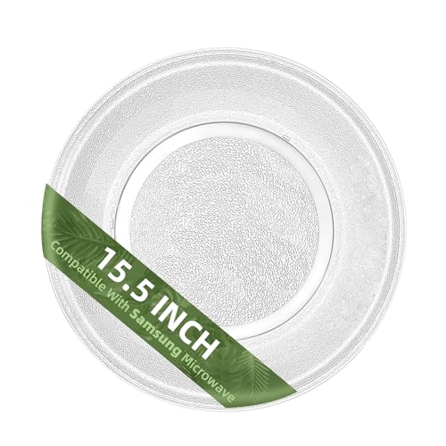 Image of Gemroom 15.5" Microwave Turntable Plate for Samsung Microwave Compatible with Part # DE74-20019A Samsung Microwave Glass Plate