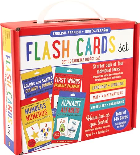 Image of Bilingual Flash Cards Value Pack - Spanish and English (Includes Alphabet, Colors & Shapes, First Words, and Numbers) (Set of 4 Decks)