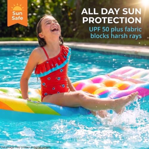 Image of Kanu Surf Girls Morgan Floral Ruffle 1-Shoulder 1-piece Swimsuit