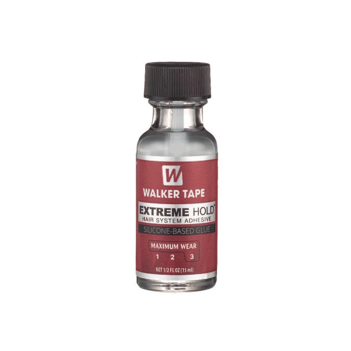 WALKER TAPE | Extreme Hold Wig Glue 15ml (0.5 FL oz) | Silicone Based Hair System Adhesive for Lace Wigs, Toupees & Hair Patches | Waterproof | Skin Friendly | More Stronger Hold Up To 30+ Days