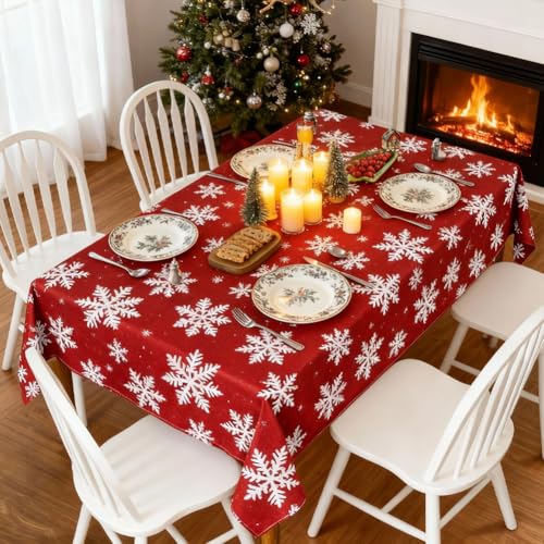 Wapasezyar Tischdecke Weihnachten, Schneemann Weihnachten Tischdecke,...