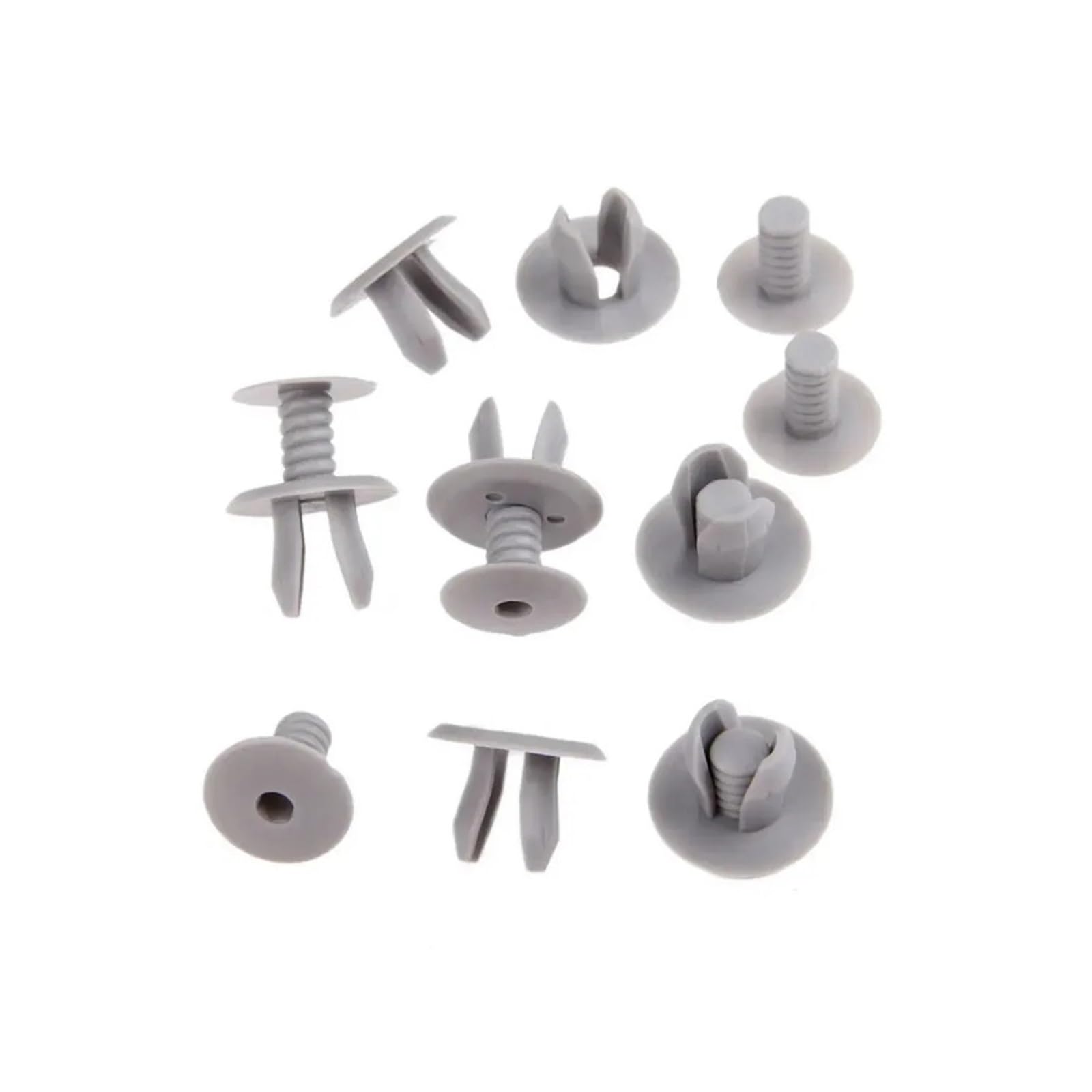 KXFVYNE 50Pcs Car Fasteners Trim Panel Lining Clips Gray Plastic Retainer Auto Fastener Clip Compatible T4 T5 Transporter Eurovan