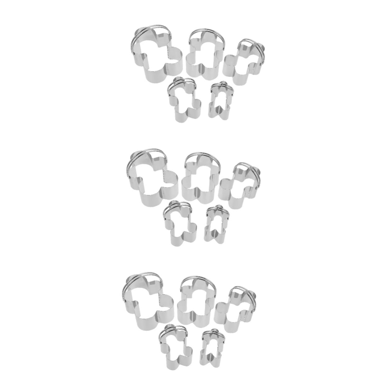 TOPBATHY 15 Piezas Círculo de mousse de 5 piezas cortador de galletas de navidad molde de pan de jengibre molde galletas muñeco jengibre cortadores de galletas precioso cortador de galletas