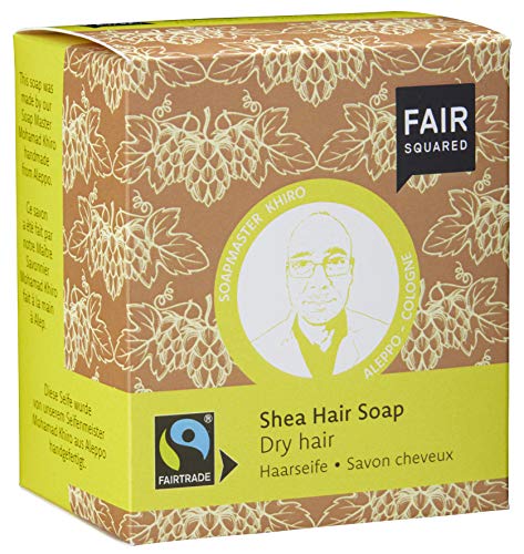 FAIR SQUARED Manteca de karité para el cabello seco – 2 x 80 gramos – para cabello seco – con manteca de karité de comercio justo – cosmética natural vegana – Zero Waste