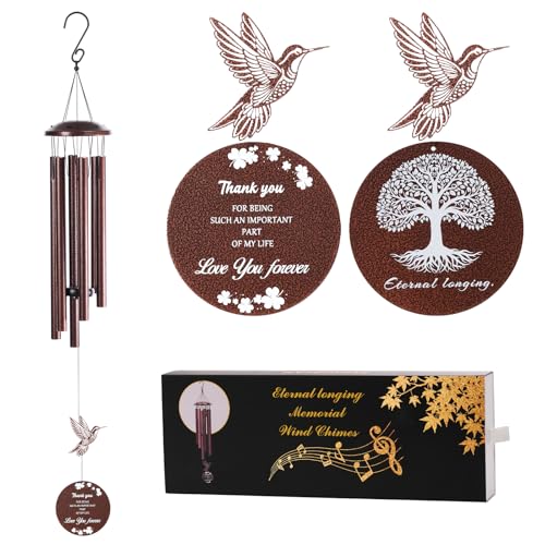 Hummingbird wind chime,37 inches, suitable for garden, patio and courtyard