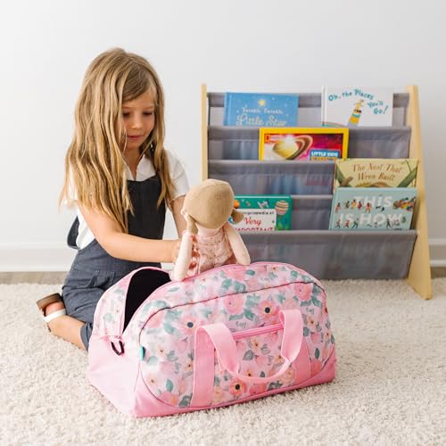 Image of JumpOff Jo by Wildkin Overnighter Duffel Bag - Lightweight Travel Bag for Kids - Floral Watercolor