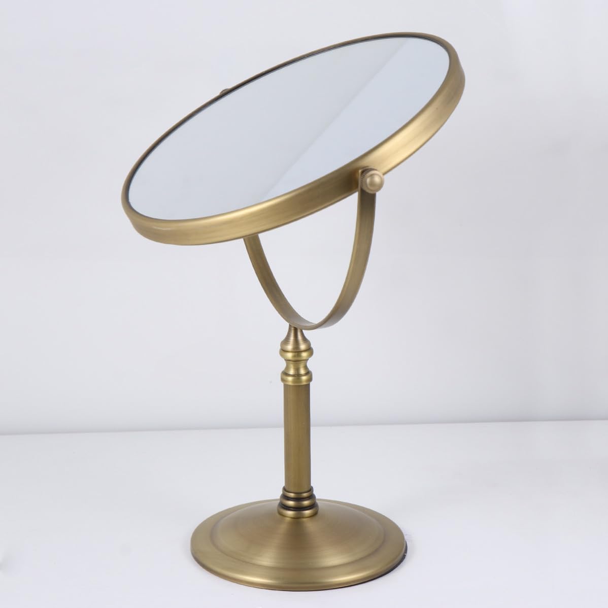 Espejo de Maquillaje Diseño Antideslizante Doble Cara Aumento 3X de Mesa Metal y, Adecuado para Uso Hogar y Cuidado Personal