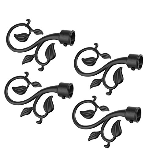 4pcs Embout de Tringle à Rideau de Branche en Métal Décoration Tête pour Rideau de Fenêtre Maison 22mm