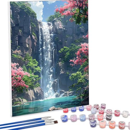 �������G �� �����L�b�g�ɂ��G�� �H Paint by Numbers DIY�y�C���g ��l�� ���S�� �q���p �ȒP�ɓh��� �A�N�������ʊG�̋� ��| ��� ��H�| �L�b�g 3�̃y�C���g�u���V��1�̃Z�b�g�̃A�N�����痿���g�p �z�[�� �I�t�B�X���� G