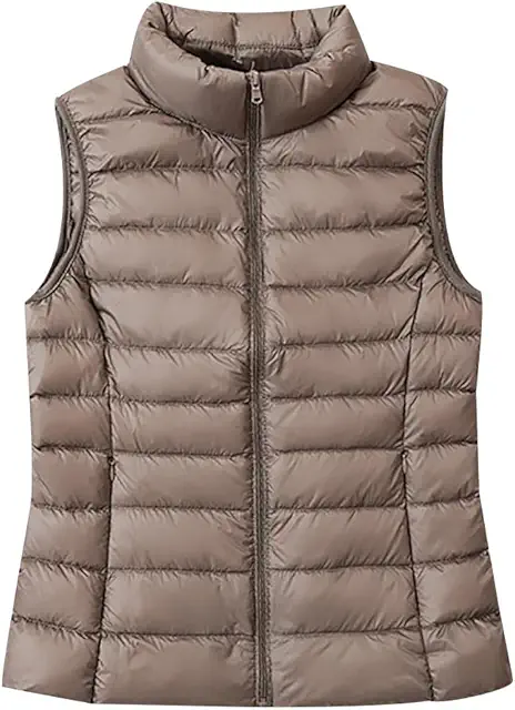 Gilet Doudoune Légère sans Manches Femme - Veste Matelassée Chic Grande Taille