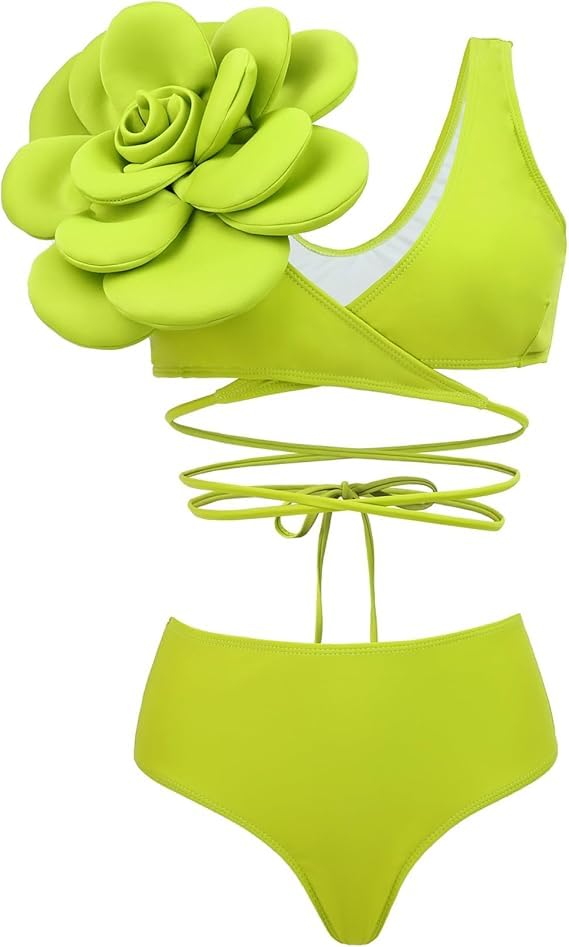 Image of AARAM Sexy Hot Beach Bikini Set for Women, Women's 3 Piece Beach Wear Stylish Printed Shorts Cardigan Suit Swimwear, Three-Piece Co-ord Set for Pool Vacation Honeymoon Beachwear