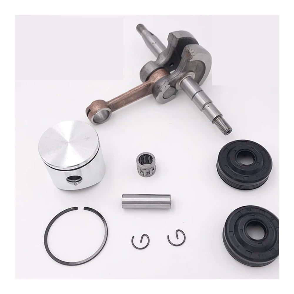 Kit de retenes de aceite, cojinetes de agujas y cigüeñal de pistón de 38 mm y 40 mm compatible con motores de motosierra 136, 137, 141 y 142. OEM 530029794(38mm H136 137)
