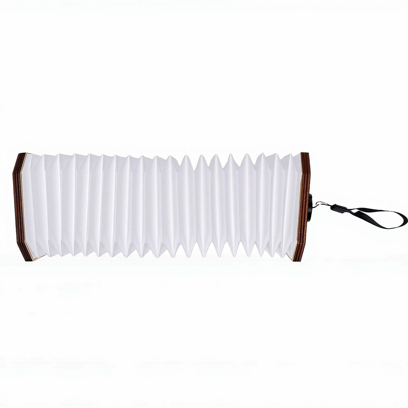 Karlak Lámpara de Libro de Madera, Luz Lectura Portátil Recargable 2,5 W para Dormir y Viajar, Diseño Acordeón Plegable (Nogal negro)