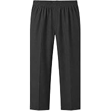L S U Extra Generous Waist Boys School Trouser All Around Elasticated Pull Up Plus Fit Trousers