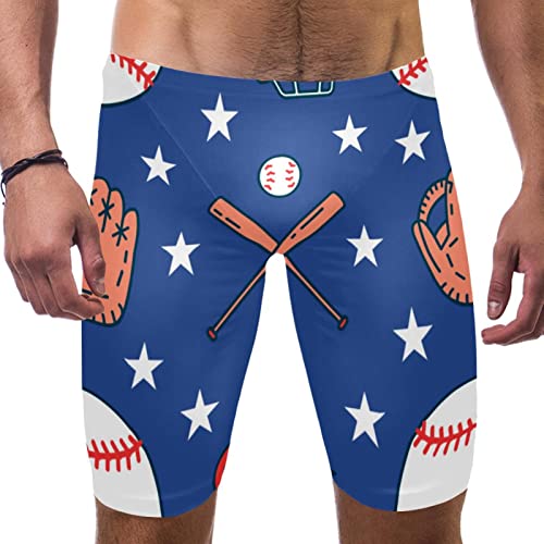 Jammers de natación para hombre largos estilo béisbol azul HUI JIN SHOP