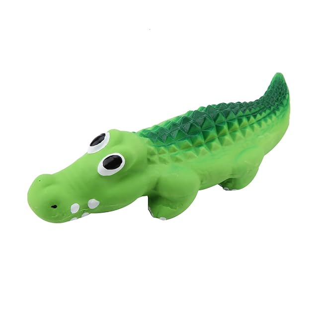 Foto 3 de 8 de Juguete masticable para cocodrilo de látex con Sonido chirriante, para Mascotas y Gatos
