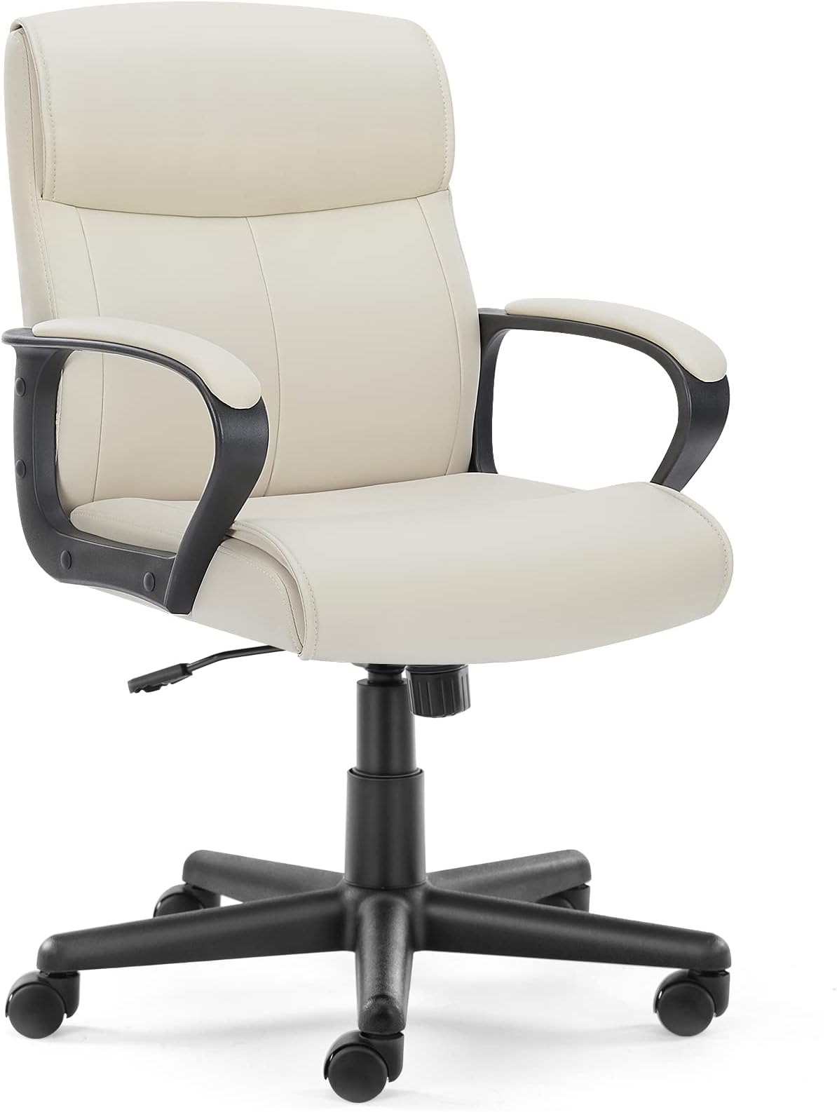 DICTAC Executive Office Chair Brown Leather Managerial Chair Home Office Desk Chair