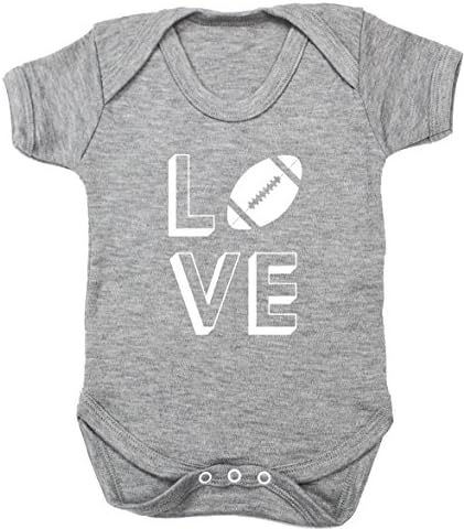 Hippowarehouse Love American Football Baby Vest Bodysuit (Short Sleeve) Boys Girls
