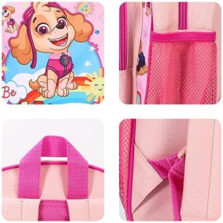 William Lamb Paw Patrol Girl Kids Childrens Premium Backpack School Rucksack Travel Bag with side mesh pocket and front zipped pocket, Multicolour, 36.7cm (height), 26cm (width), 13cm (depth) (02933)