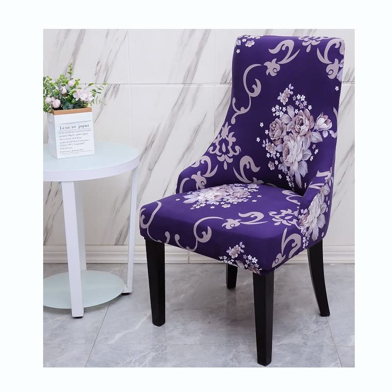 Stretch Wingback Chair Cover Slipcover With Arms 1/2/4 piece Velvet Curved  Back Accent Chair Cover Protector for Dining Room Kitchen Home Decor