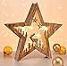 Produktbild LED Dekoleuchte Stern im 3D Design - aus Echtholz - Holzstern mit 10 LED in warmweiß