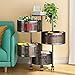 Kitchen Storage Rack Fruit Vegetable Kitchen al Four-Layer Rolling Trolley with Wheels Multi-Layer rotatable Storage Basket for Fruits and Vegetables for Bathroom Kitchen