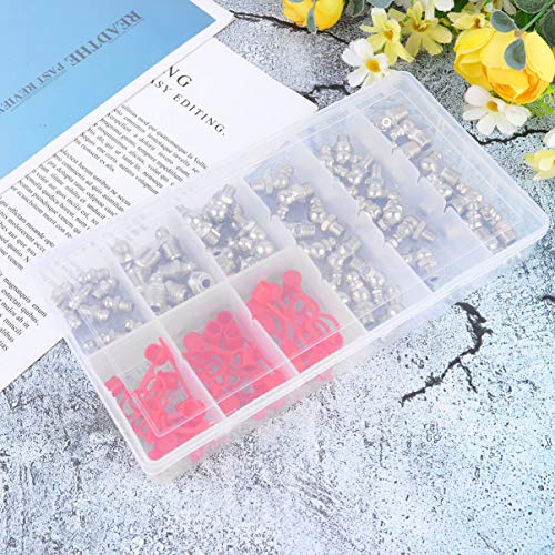 NICEXMAS 90Pcs Graxeiras Graxeiras Zerks Graxeiras Engraxadeiras Kit Zerk Graxeiras Kit para Carro