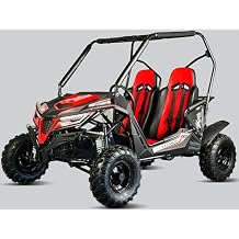 TrailMaster Cheetah 8 Go-Kart - 208cc 7.5HP Engine, 3-Point Safety Belt, Targets from Youth to Adult. Red