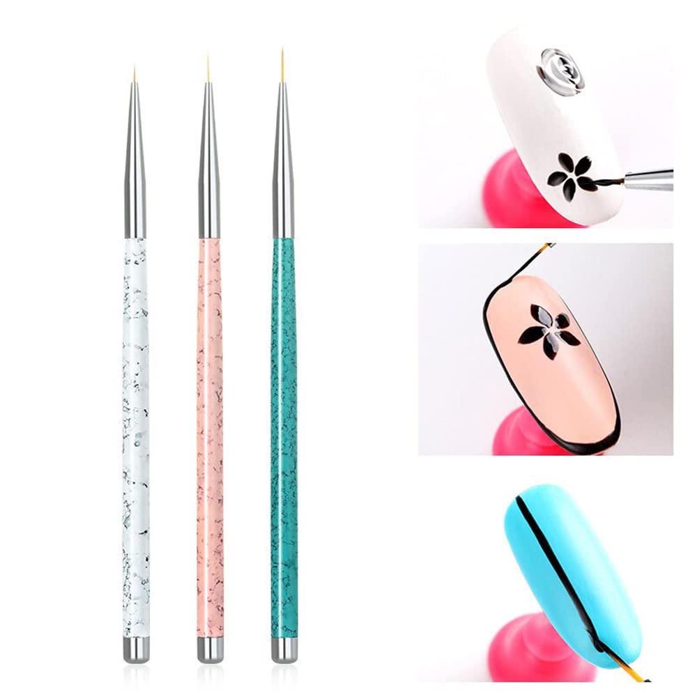 SAVNI 3 pcs of nail art detailing brush, 0-00-000 sizes 4