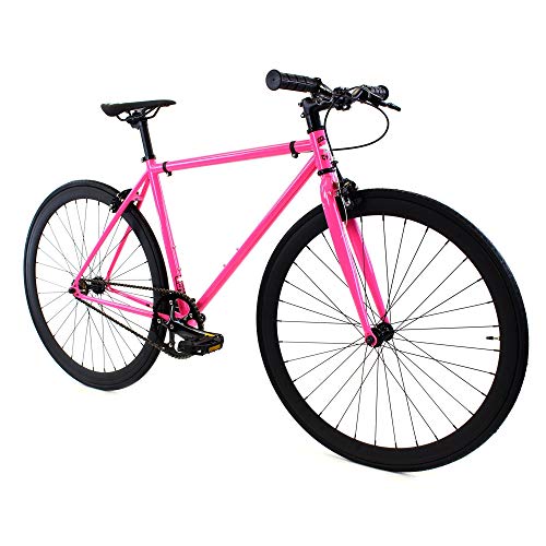 Golden Cycles Single Speed Fixed Gear Bike with Front & Rear Brakes (Thundercat, 48)