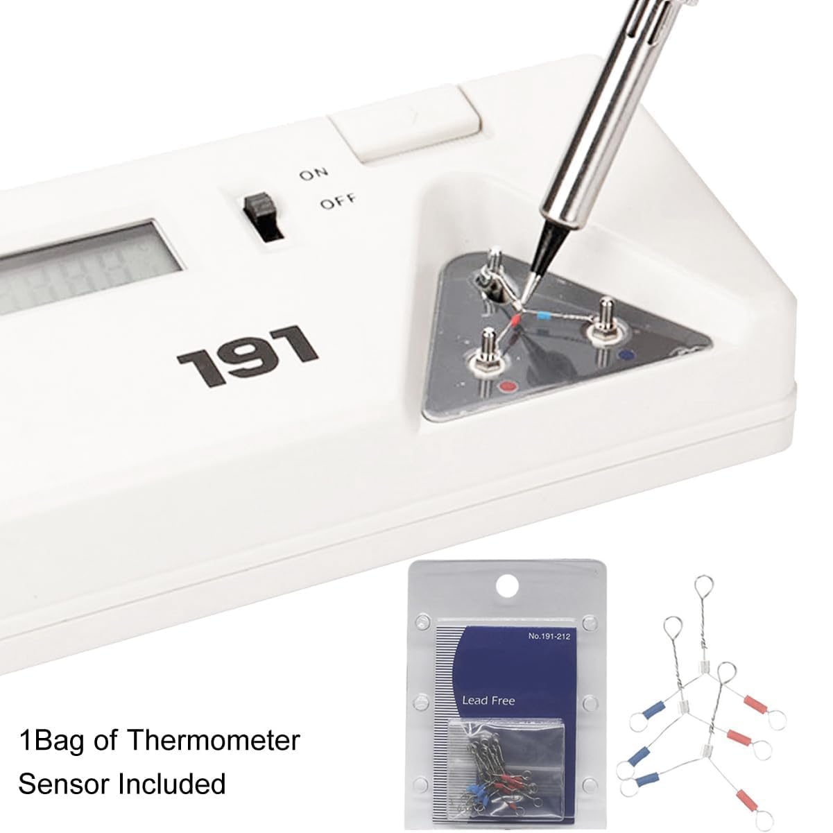Thermomètre pour Pointe À Souder, 0-600 °C (1200 °F) Testeur Numérique de Température de Soudage Thermomètre Électronique Portable pour Pointe À Souder Avec Batterie, pour Station de Soudage
