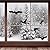 Window Alert Bird Stickers Silhouettes Glass Door Protection Save Birds, black - by FMJI