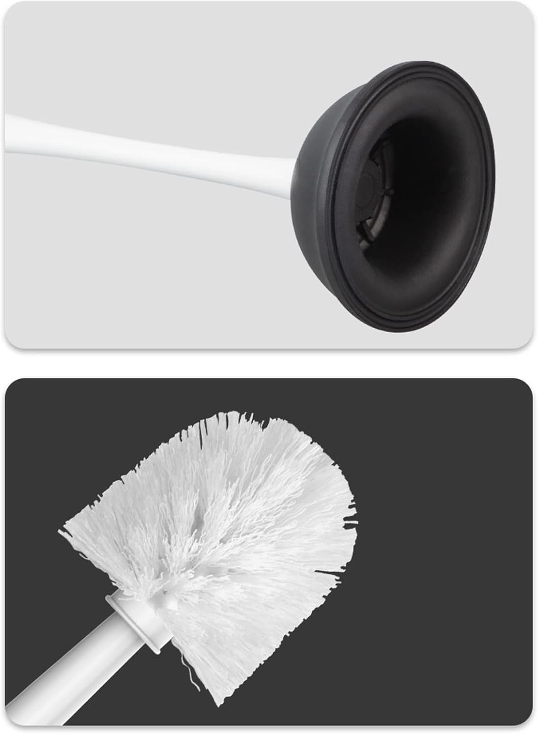 Toilet Brush Holder Toilet Cleaning Kit Bathroom Cleaning Brush Toilet Dredge Toilet Dredge Cleaning Tool with Base Bold Handle-white Toilet Bowl Brush Toilet Brush Holders