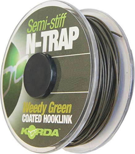 Korda N-Trap Semi Stiff 20m - Vorfachschnur für Karpfenmontagen, Schnur für Karpfenvorfach, Vorfachmaterial für Karpfen, Tragkraft:30lbs/13.6kg, Farbe:Weed (Grün) Korda N-Trap Semi Stiff 20m - Vorfachschnur für Karpfenmontagen, Schnur für Karpfenvorfach, Vorfachmaterial für Karpfen, Tragkraft:30lbs/13.6kg, Farbe:Weed (Grün)