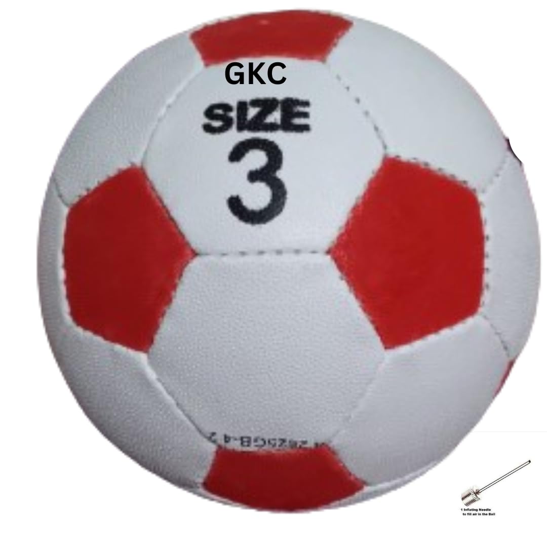 GKC Hand Stitched Red & White Size-3 Football with 2 Needle, Size 3, (Red and White) for Kids (B0CQPNNFNB) Amazon Price History, Amazon Price Tracker