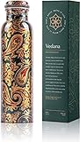 VEDANA Premium Ayurvedic Pure Copper Water Bottle | Leak Proof 1 Liter Copper Vessel for Drinking Water | Great Water Bottle for Sports, Yoga & Everyday Use