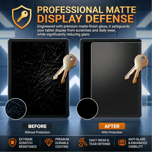 Image of YOYOU Matte Tempered Glass for Lenovo Idea Tab Pro 12.7″ (2025) - Premium Anti-Glare Screen Protector | 9H Hardness | Anti-Fingerprint | Scratch Resistant | Easy Bubble-Free Installation - 1 Pack