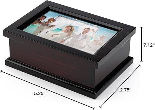 Miniatura 6 de Sofisticado y moderno marco de fotos de 4 x 6 pulgadas, joyero musical - Muchas canciones para elegir - La niña de papá