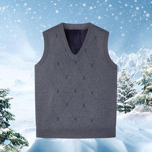 Men's Sleeveless V-Neck Sweater Vest, Knit Warm Fall Winter Fashion Pullover Business Casual Sweaters Tank2