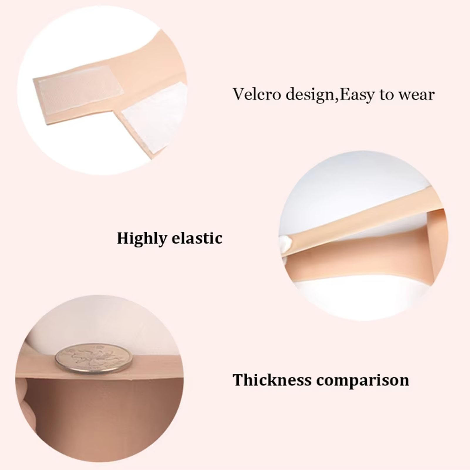 Formas de Pecho de Silicona realistas sin Tirantes con Velcro para travestis, Cosplay, Drag Queens y transexuales