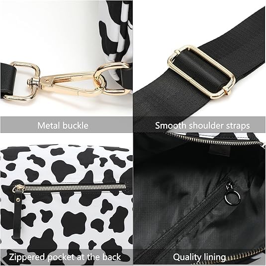 Elysir Crossbody Bag, Roomie Bum Bag, Adjustable Shoulder Strap, Waterproof Nylon Large Capacity Crossbody Bag4