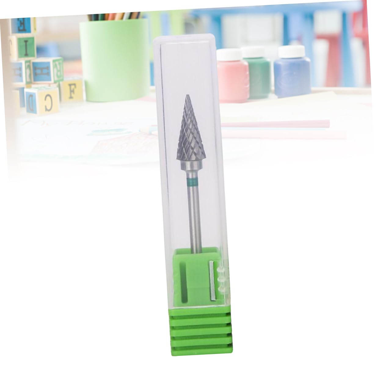 Punta Fresa Unghie Rotonda in Tungsteno Argento per Macchina | Lime per Dita e Piedi, Rifinitura, Lucidatura e Rimozione Pelle Morta, Accessorio per Nail Art
