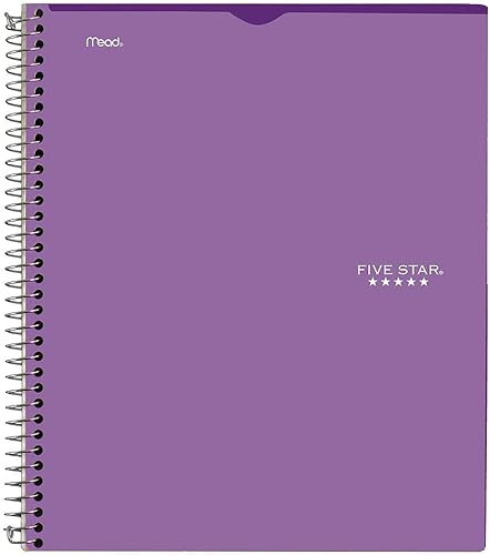 Five Star Interactive Notetaking - Cuaderno con rayas universitarias, 100 hojas, 11 pulgadas x 8-12 pulgadas, personalizable, 1 tema, 08 Royal