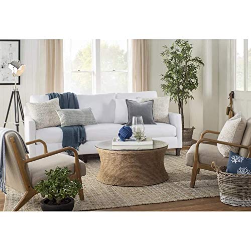 JOYBASE Lounge Arm Chair, Mid Century Modern Accent Chair, Wood Frame Armchair for Living Room, Bedroom (Beige)