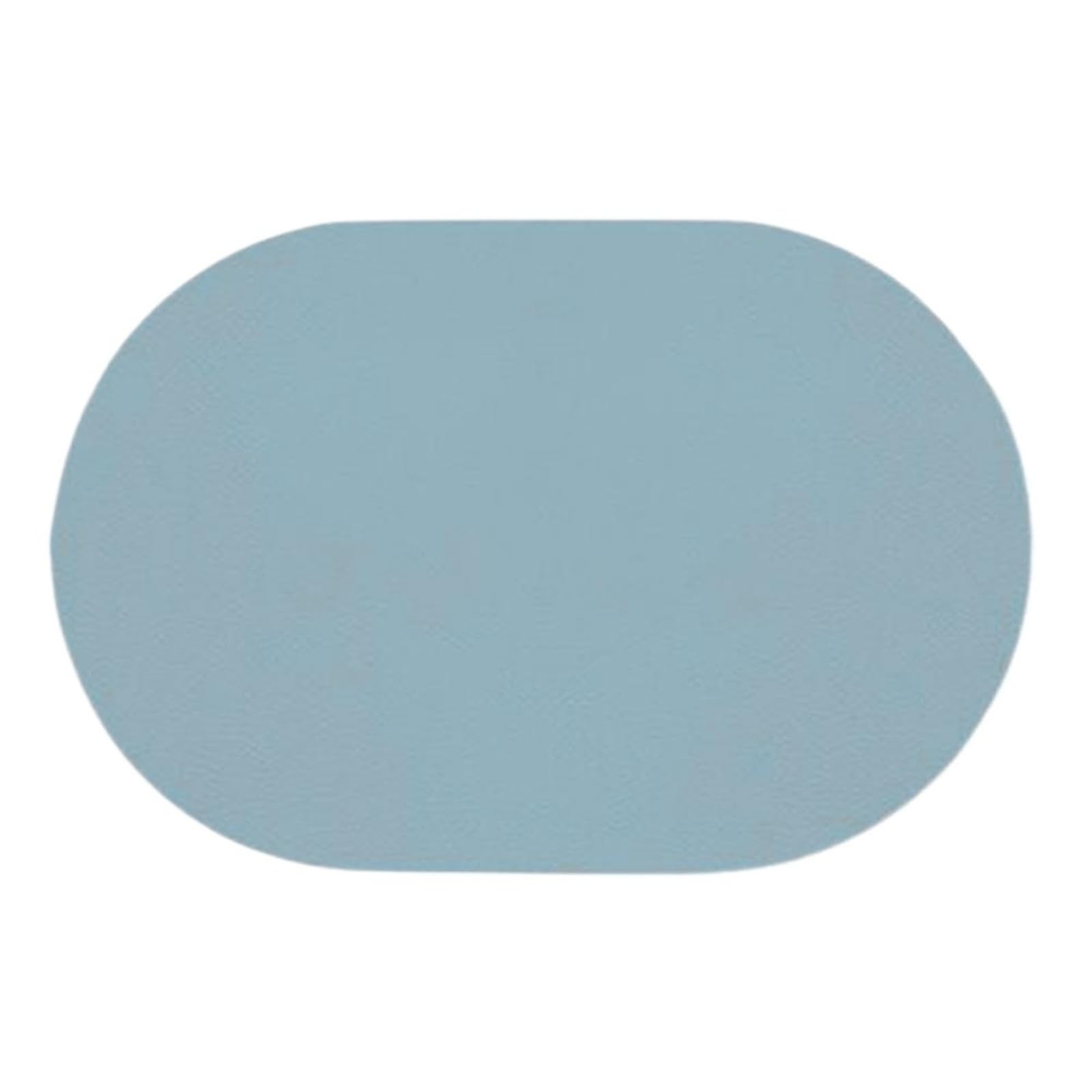 Set de table ovale en similicuir bleu pour des repas de famille sereins