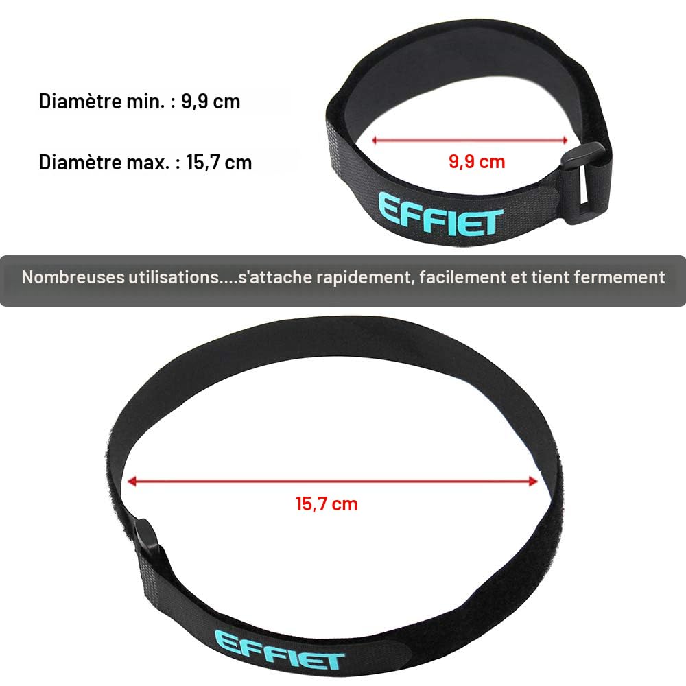 Sangle Elastique WSZJINB Sangles De Câble Réglables De 10m Avec 50 Boucles, Attaches De Câble Réutilisables Noires, Sangle De Fixation à Crochet Et Boucle Pour La Gestion Des Câbles (10m X 2cm