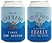 Funny Boating Gifts Captain First Mate Ship Happen Bundle 2 Pack Can Coolie Drink Coolers Coolies Waves