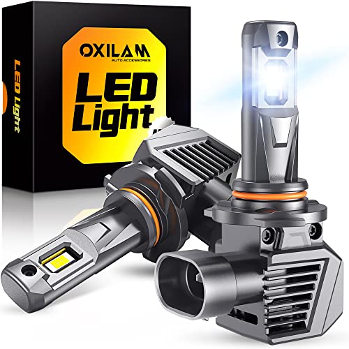 OXILAM 9005 LED Bulbs 900% Brighter 50000LM White, 3 Min Quick Install, 70000H Lifespan, No Flicker, 99% Compatibility